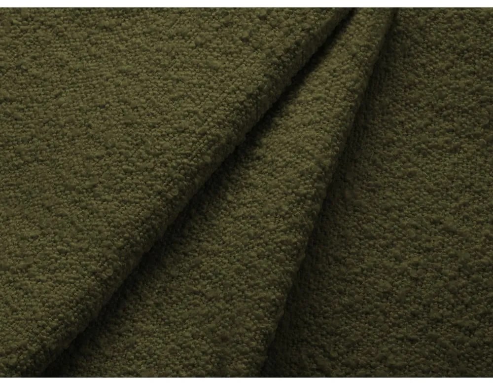 Divano letto angolare verde scuro in tessuto bouclé (angolo destro) Jodie - Micadoni Home