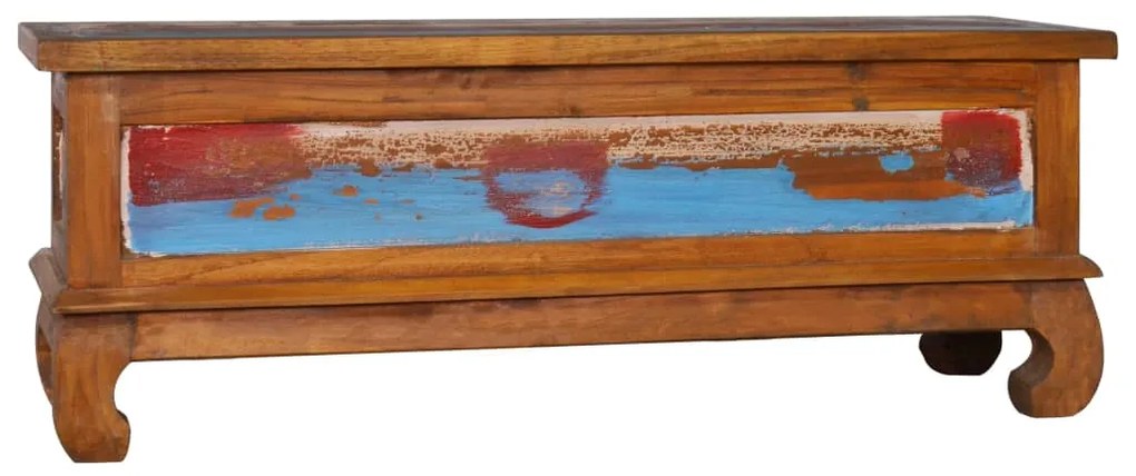 Mobile porta tv 110x35x40 cm in legno di recupero di teak