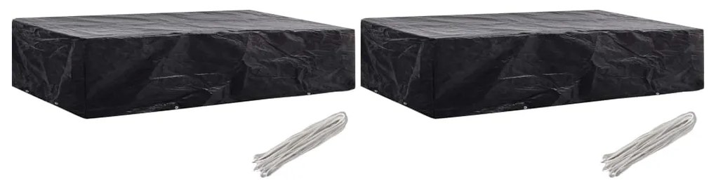 Coperture Arredi Giardino 2 Pz 8 Occhielli 218x77x55 Cm /