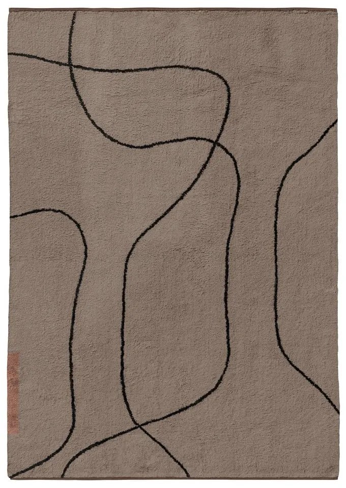 Tappeto marrone in cotone lavabile 140x200 cm Shadow – Mette Ditmer Denmark