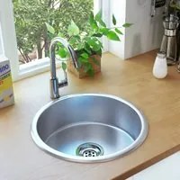 Lavello da Cucina con Filtro e Sifone in Acciaio Inox 145070