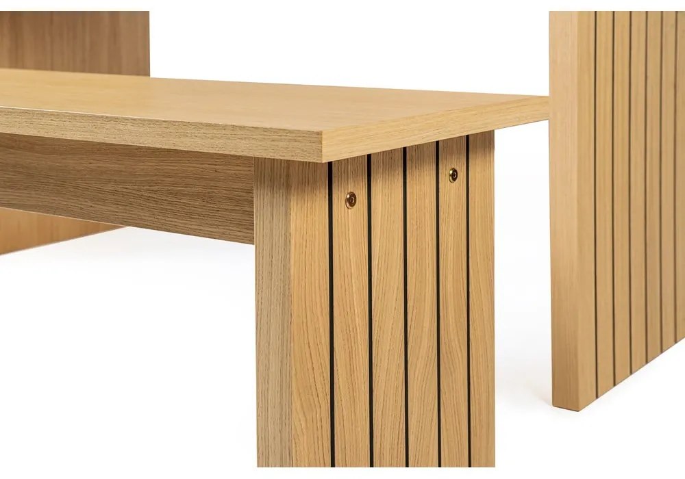 Tavolo da pranzo con piano in rovere 90x160 cm Stripe - Woodman