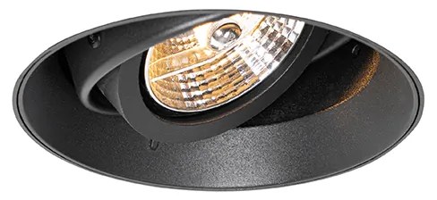 Faretto da incasso moderno nero GU10 AR70 rotondo senza cornice - Oneon