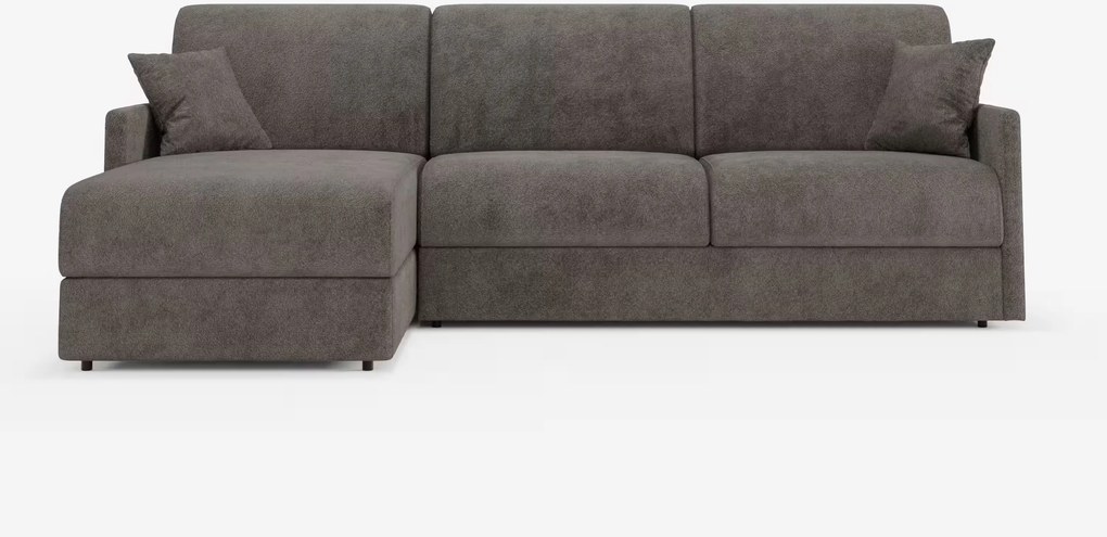 Tommy Divano Letto con penisola contenitore - design minimal e sfoderabile in tessuto smacchiabile simil cotone T33