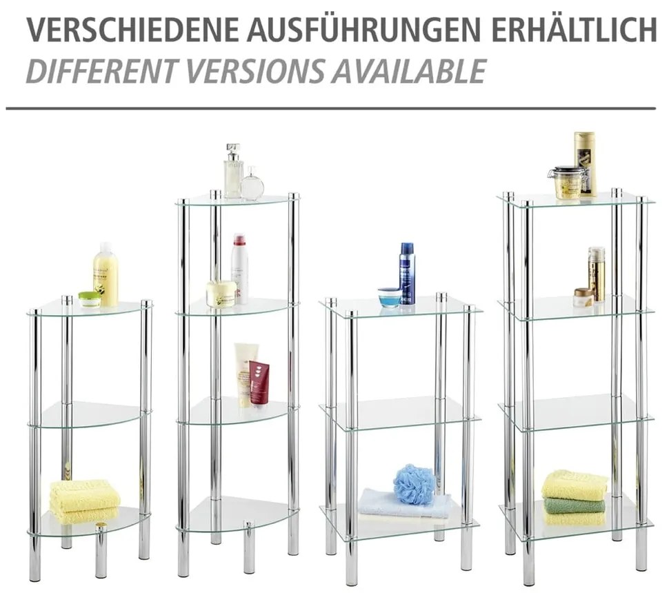Scaffale ad angolo con 4 scomparti Angolo Yago - Wenko