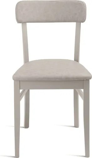 Sedia in ecopelle Ghiaccio con struttura in legno LIPSIA 2 sedie