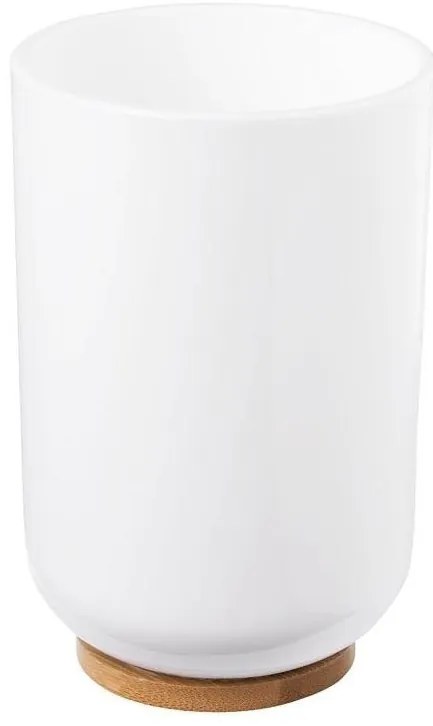 Aqualine - Porta spazzolino SNOW bianco/bambù