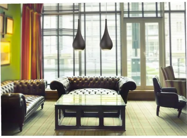 MAXLIGHT P0233 - Lampadario a sospensione con filo DROP 1xE27/40W/230V diametro 20 cm nero