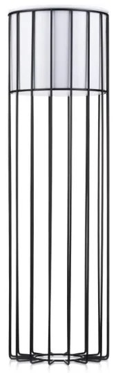 Vaso da fiori in metallo LOFT 70x20 cm nero/bianco