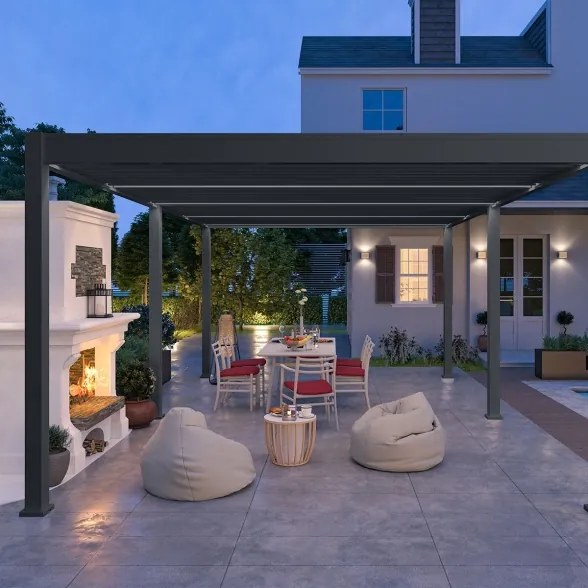 Pergola bioclimatica Ombréa autoportante 4x6M in alluminio