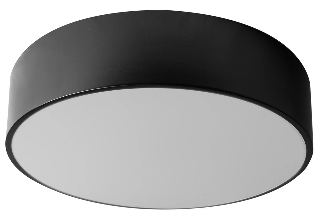 Lampada Plafoniere 30cm Rotonda Nero Da Soffitto app640-3c