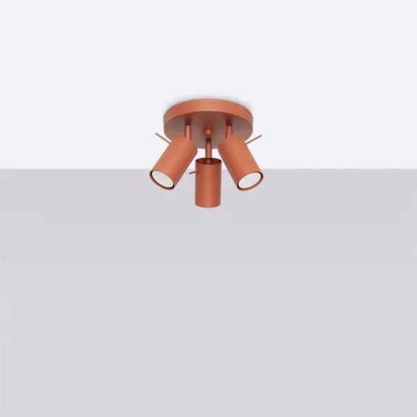 Sollux SL.1509 - Faretto RING 3xGU10/10W/230V rosso