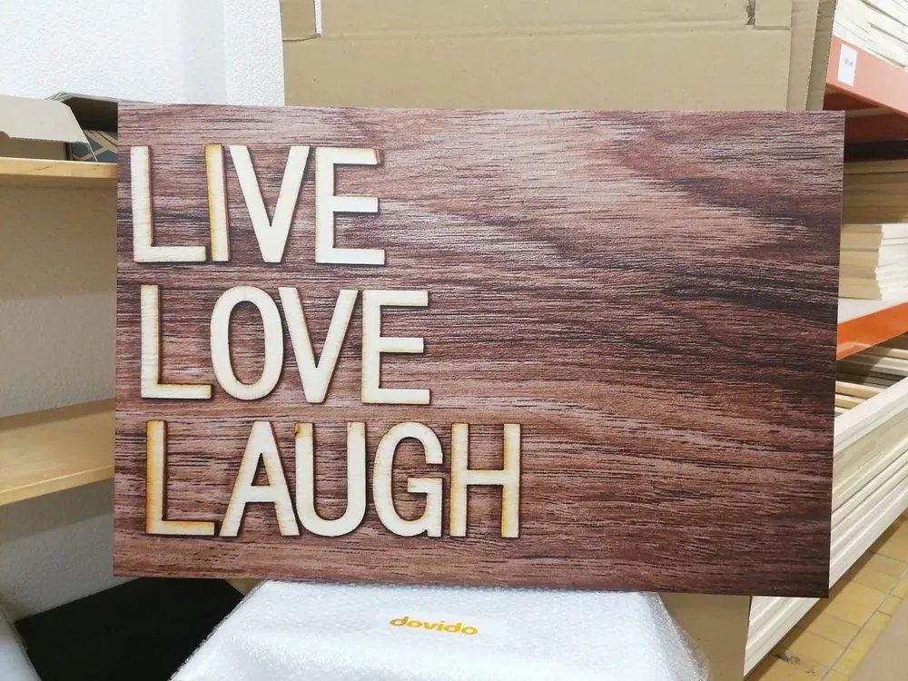 Stampa su tela – Con parole - Live Love Laugh
