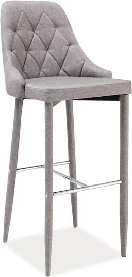 Sgabello da bar Trix H-1 grigio – 46×42×109 cm