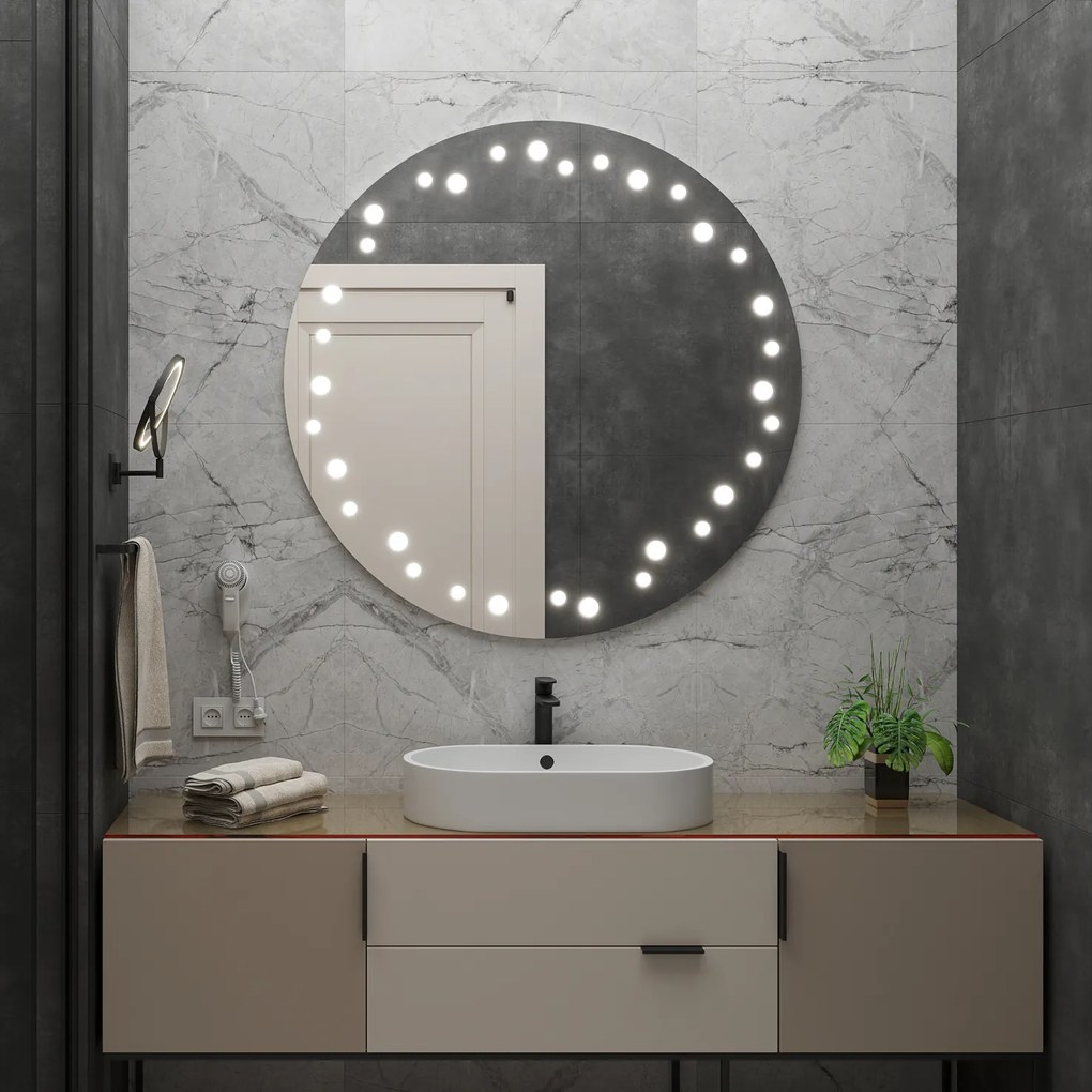 Specchio rotondo con illuminazione LED C10 premium