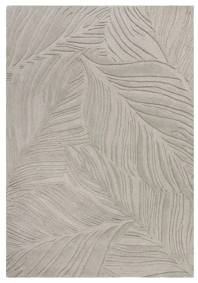 Tappeto in lana grigio 160x230 cm Lino Leaf - Flair Rugs