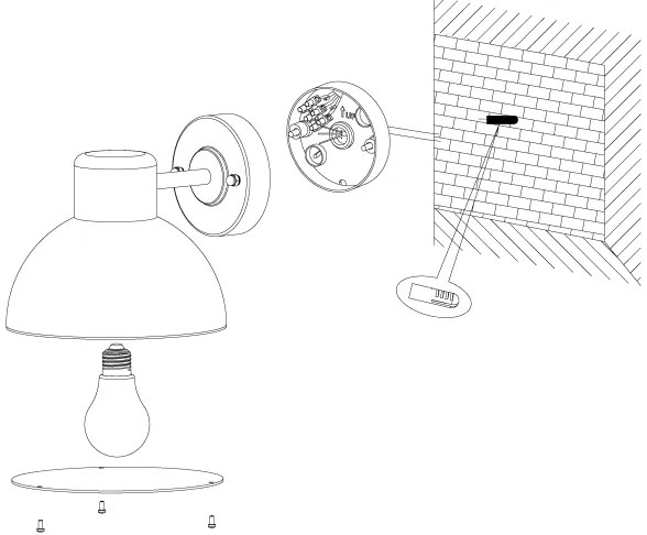 Eglo 96207 - Applique da esterno ENTRIMO 1xE27/60W