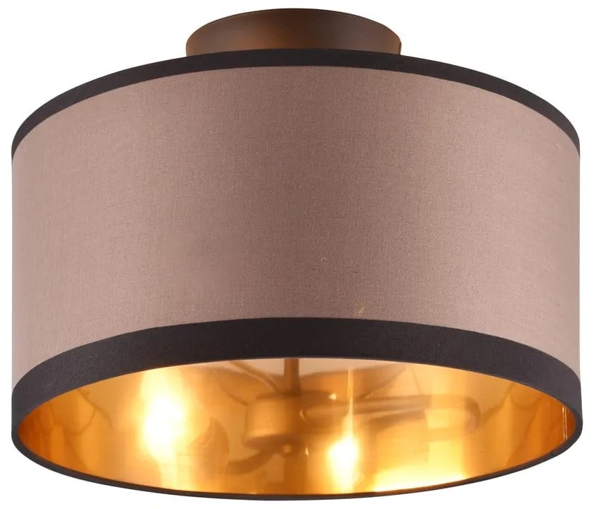 Apparecchio da soffitto nero-marrone ø 30 cm Davos - Reality