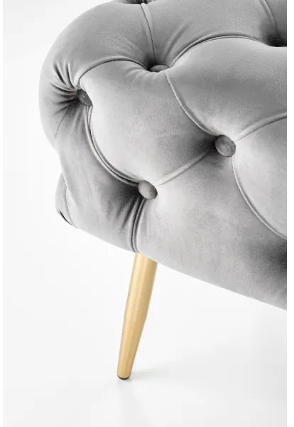 Panca trapuntata ATHENA 40x100 cm grigio/oro