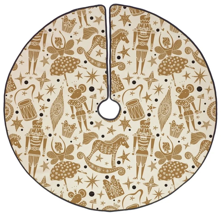 Tappeto in cotone sotto l'albero di Natale , ø 130 cm Golden Nut Cracker - Butter Kings