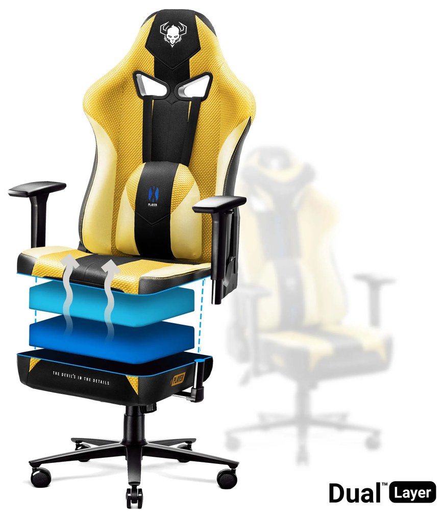 Sedia Da Gaming Diablo X-Player 2.0 In Materiale Kids Size: Dark Sunflower