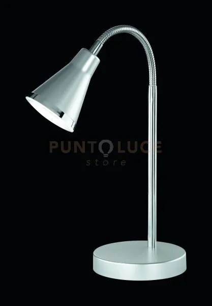 Arras lampada da tavolo led 400lm 3000k 4w c/flex colore alluminio ...