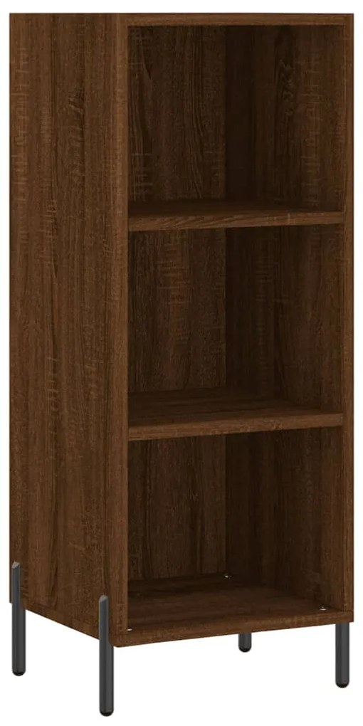 Credenza rovere marrone 34,5x32,5x90 cm in legno multistrato