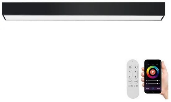 Immax NEO 07255L - Luce LED dimmerabile LUNGO 20W/230V Wi-Fi Tuya nero + +TC