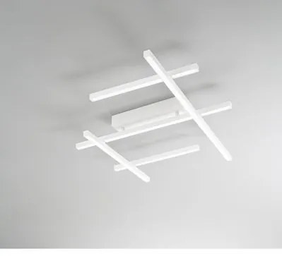 Lampadario a soffitto a led net 8088 b ct bianco opaco