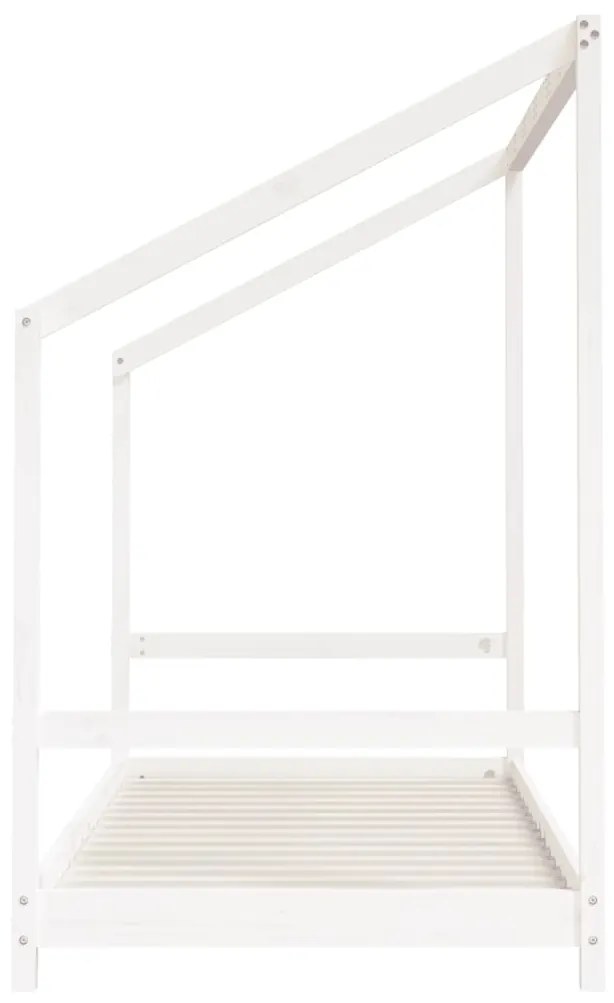 Giroletto per bambini bianco 2x(90x200) cm legno massello pino