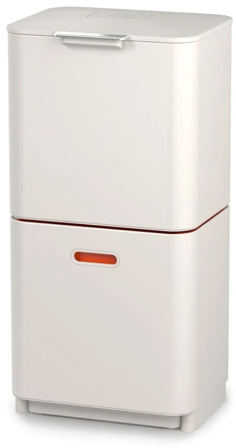 Bidone in acciaio beige per rifiuti differenziati 60 l Totem Max - Joseph Joseph