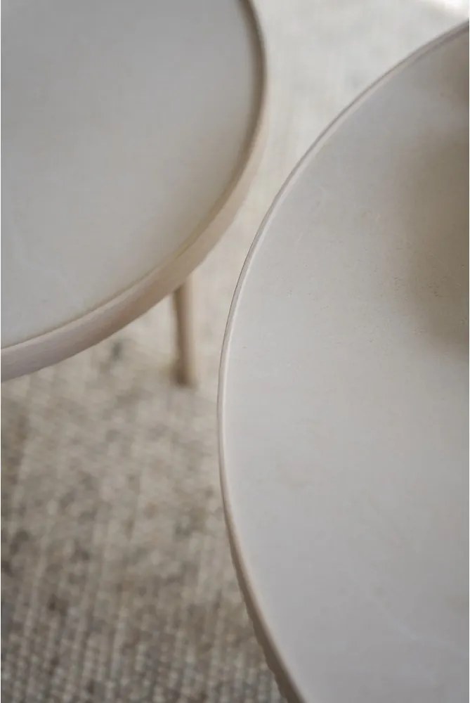 Tavolino rotondo con piano in ceramica di colore naturale 90x90 cm Marsden - Rowico