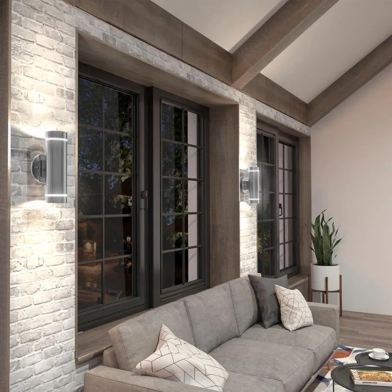 Applique moderno da esterno Laurel grigio IP44 2X GU10 ARTIKA