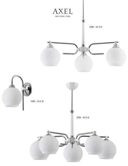 Jupiter 1399 - AX 5 B - Lampadario a sospensione con supporto rigido AXEL 5xE27/60W/230V