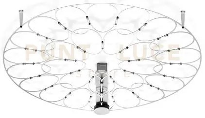 Lafra lampada da soffitto media cromo 3000k 2389lm 27w d.70cm dimme...