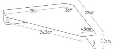 Scaffale metallico angolare nero 22 cm Tower - YAMAZAKI