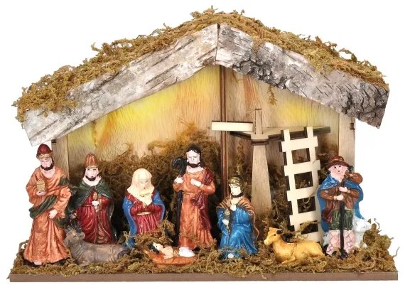 Solight 1V276 - Decorazione natalizia LED LED/2xAA/bianco caldo presepe