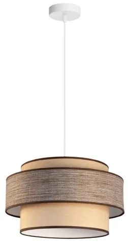 Lampadario a sospensione con filo GRACE 1xE27/60W/230V diametro 40 cm beige/marrone