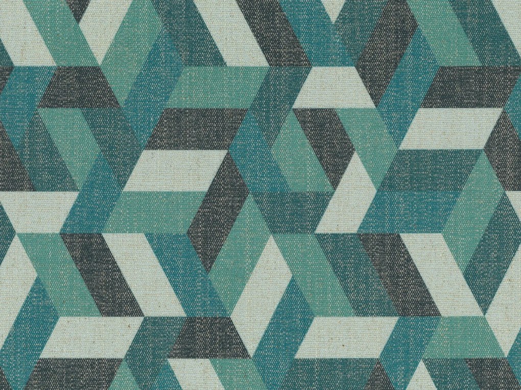 Unreal cuscini a fantasia geometriche in tessuto idrorepellente disponibile in diverse colorazioni verde acqua