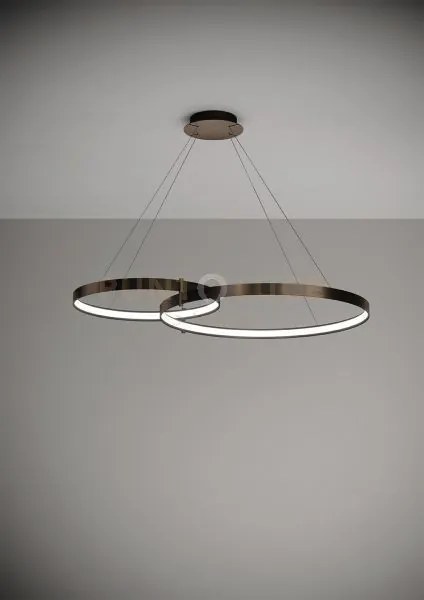 Anello lampadario a sospensione doppio bronzo spazzolato 3000k 6033...
