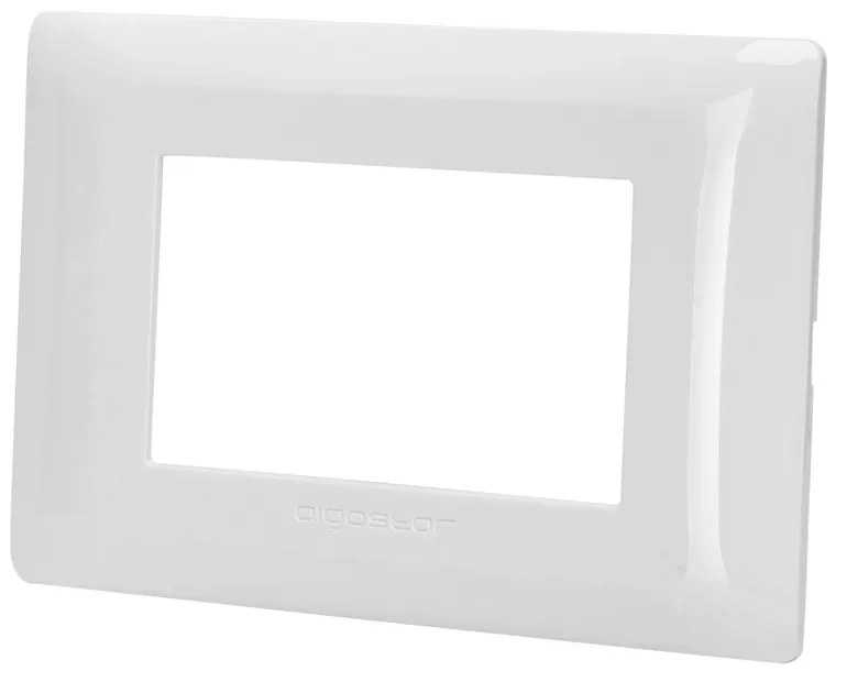 Placca 3 moduli 503 in plastica bianca compatibile anche con BTicino Matix
