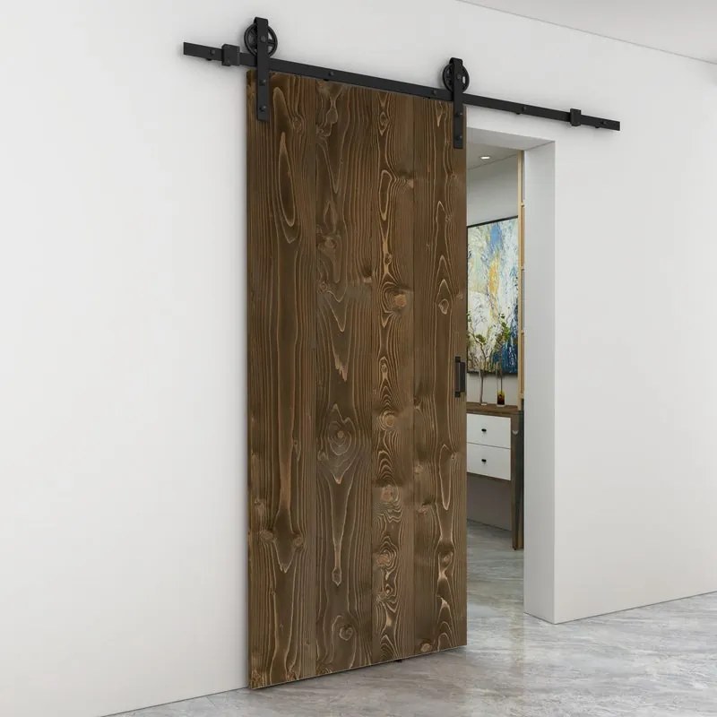 Porta scorrevole Barn Ebano in legno, L 86 x H 220 cm, con binario Rodeo