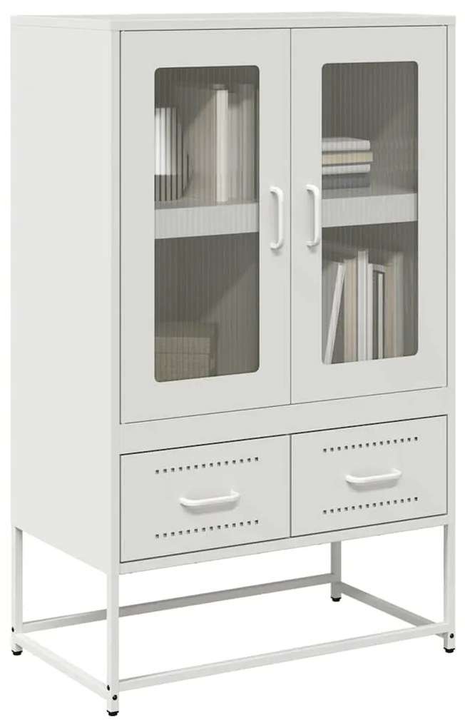 Credenza Bianca 68x39x111,5 Cm Acciaio /