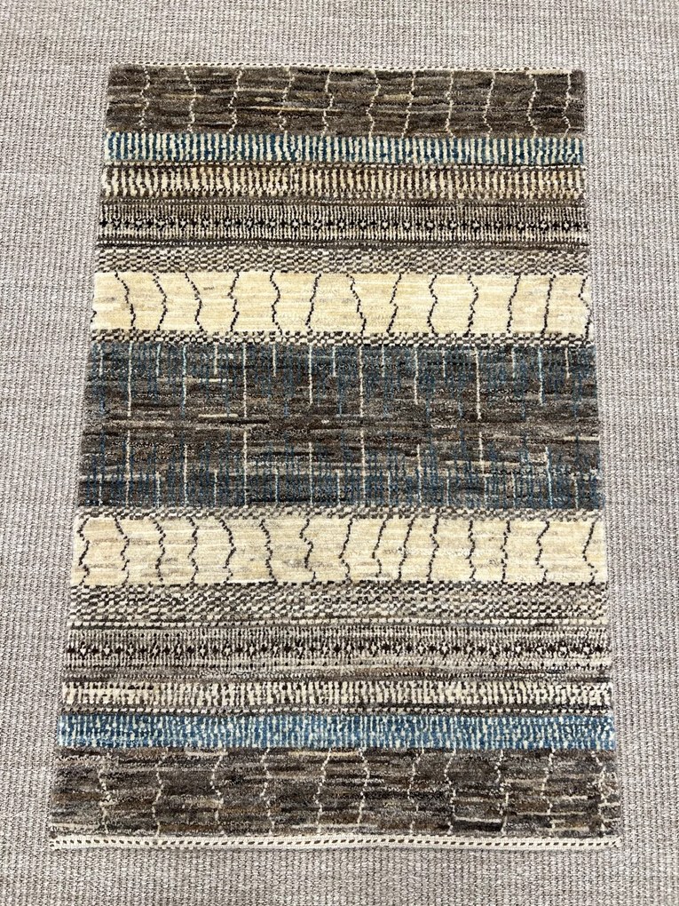 Loribaft Tappeto persiano 90x60 Beige (Iran) Annodato A Mano