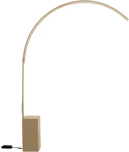 Lampada piantana LED BIBLIO in metallo verniciato Oro 142x215 cm