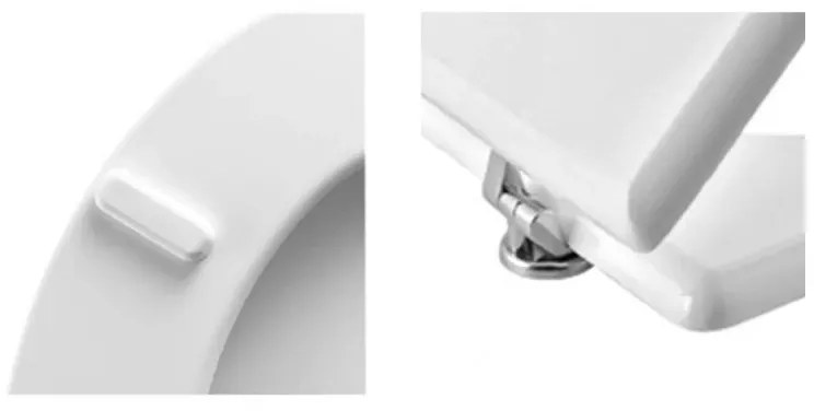 Copriwater dedicato per Serie Esedra Ideal Standard in legno bianco con cerniere