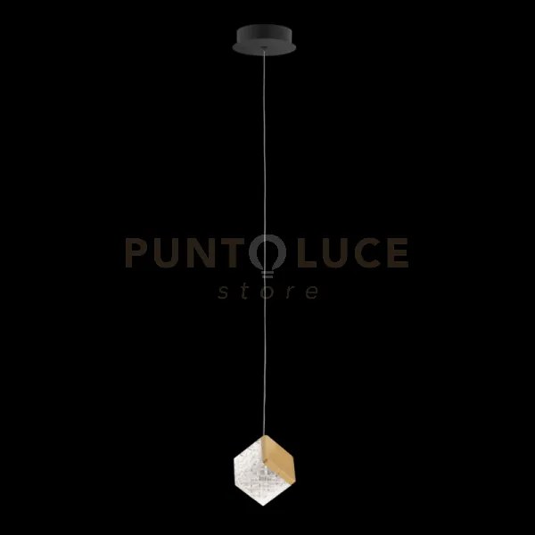 Lampada a sospensione magia single, metallo nero pendente oro led 4...