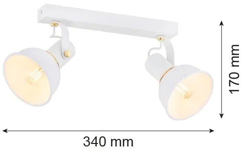 Argon 7036 - Luce Spot TWIST 2xE14/7W/230V bianco/oro