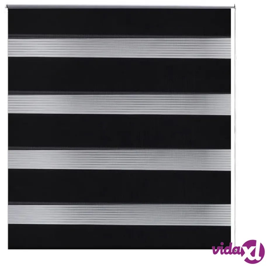 vidaXL Tenda a rullo oscurante zebra 80x150cm nera