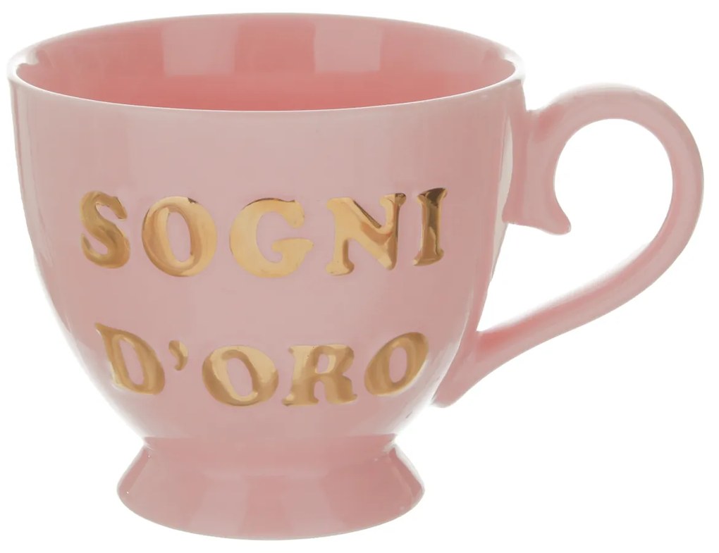 Tazza porcellana rosa Sogni d'oro 500 ml Loving